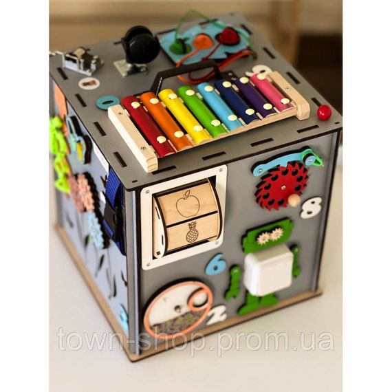 Развивающая игрушка Бизикуб TG3461117500, 30х30х30 см Серый | Зображення 4