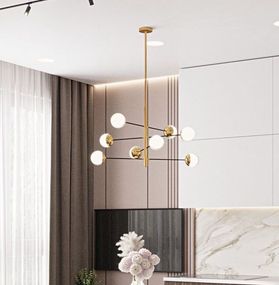 Люстра стельова на 8 лампочок 26598 Бронза 50-77х95х95 см.