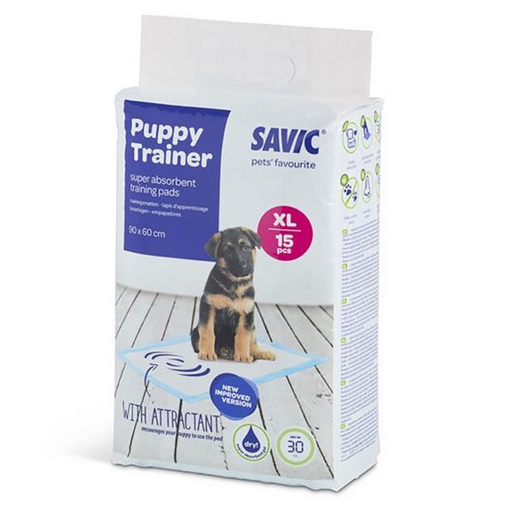 Одноразові пелюшки для собак Savic Puppy Trainer, 60 см х 90 см, 15 шт