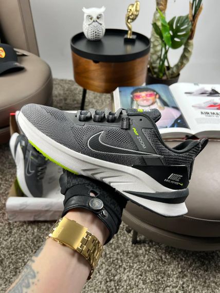 Чоловічі кросівки Air Zoom Dark Grey Black  (текстиль) A4080 43 28 | Зображення 3