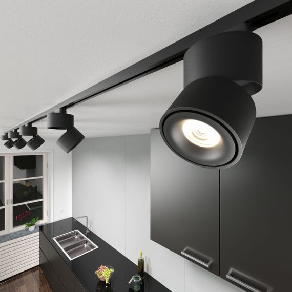 Светильник трековый поворотный LED KW-229/12W NW BK | Зображення 5