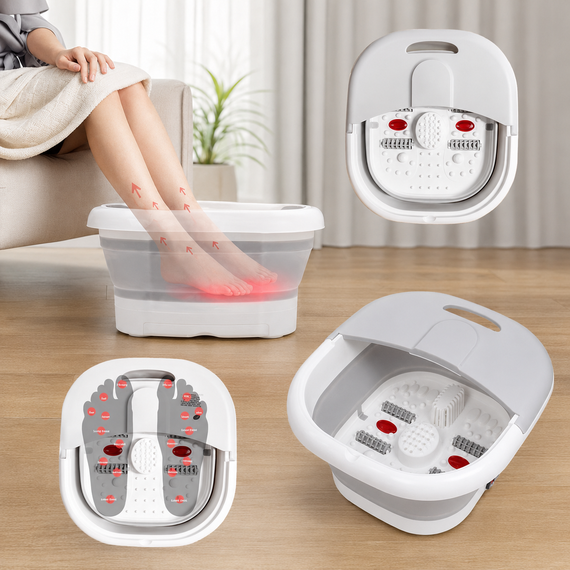 Складная гидромассажная ванна для ног Folding Foot Bath / Складная ванна для ног / Ванночка массажер с ИК подогревом | Зображення 3