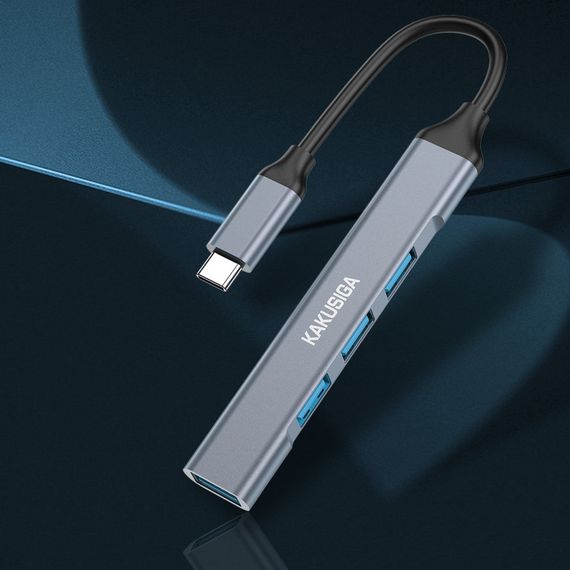 Концентратор конвертор USB Hub Kakusiga KSC-752 Type-C на 4 порта USB 3.0 / USB 2.0x3 | Зображення 3