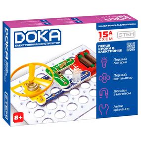 Електронний конструктор Doka Перші кроки в електроніці D70709 15 схем