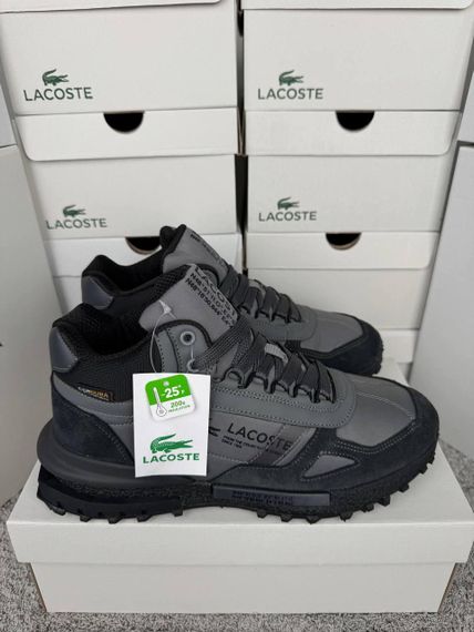 Зимние Мужские кроссовки New Lacoste Elite Active High Fur Grey (топ качество) А4869 | Зображення 8