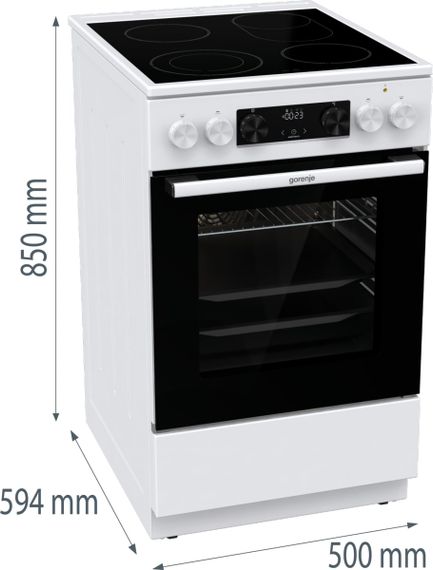 Плита Gorenje электрическая стеклокерамическая GECS5C70WA | Зображення 9