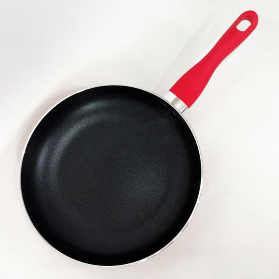 Сковорода антипригарна Con Brio 24 см СВ-2414, сковорода для смаження якісна сковорода. Колір: червоний | Зображення 9