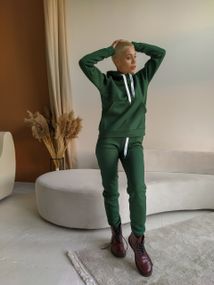 Жіночий теплий спортивний костюм Alex колір хакі р.XL 441310