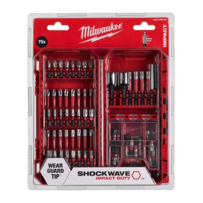 Набор бит Milwaukee SHOCKWAVE 75шт. (4932492008) | Зображення 1