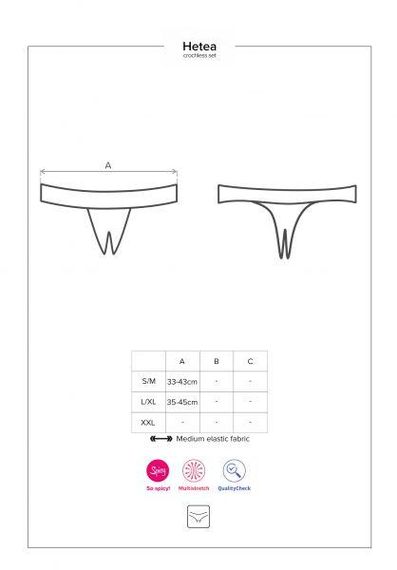 Набір маска+наручники+стрінги Obsessive Hetea червоний, L/XL Sex Aura | Зображення 3