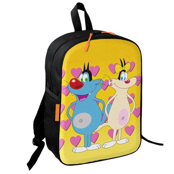 Рюкзак шкільний дитячий з принтом Оггі та таргани, Кукарачі 36х27 см підлітковий для хлопчика, дівчинки (4729)