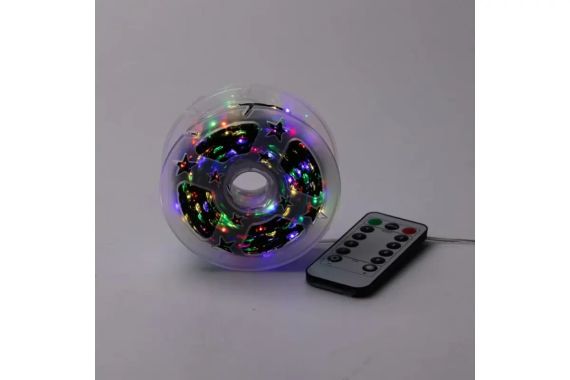 Гирлянда Роса 200 м МУЛЬТИК – зеленая нить, пульт, 8 режимов | Зображення 1