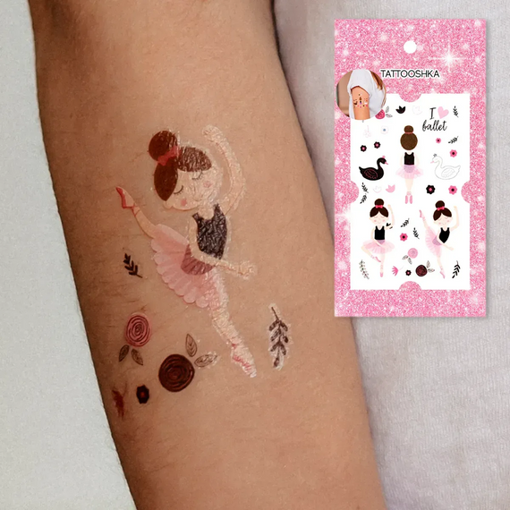 Тату тимчасове Балерина  Tattooshka EC-402 Різнокольоровий shop (5805800010762) | Зображення 1