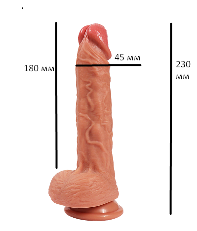 Фалоімітатор "Dilan penis", мулат Sex Aura | Зображення 1