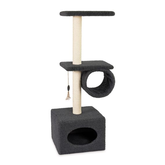 Дряпка Природа Саванна для котів з барабаном сіра 38x38x90 см | Зображення 3
