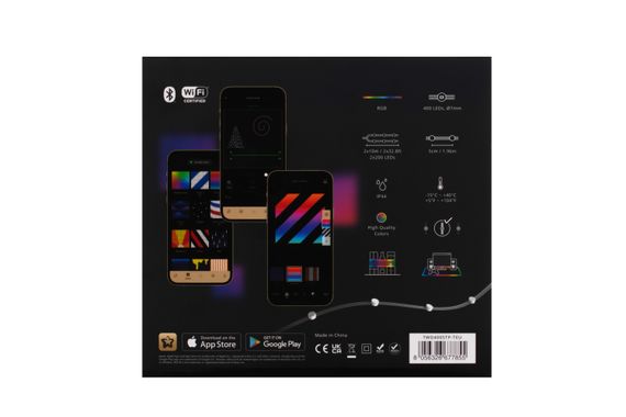 Гірлянда Smart LED Twinkly Dots Lights RGB 400 Gen II, IP44, 20м, кабель прозорий (TWD400STP-TEU) | Зображення 4