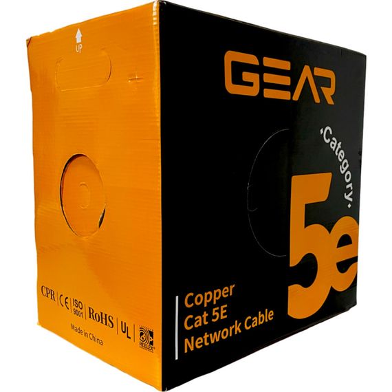 Кабель мережевий GEAR FTP 305м, cat.5e, CU, 4*2*0,51, LSZH, Reelex, indoor (GEC-FTPLCUR051305) | Зображення 1