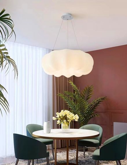 Люстра світлодіодна підвісна LED світильник для квартири на стелю лед 27241 Білий 40-140х65х65 см. | Зображення 8