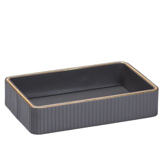 Серветниця на стіл з еко-шкіри 25 х 15.5 х 5 см Сірий HP9900G | Зображення 1