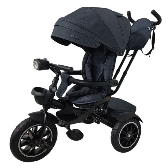 Детский трехколесный велосипед MODENA ME 1193 Dark Gray, с родительской ручкой