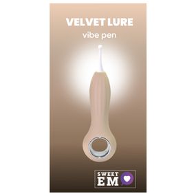 Вібратор точковий з насадками Sweet Em для клітора, бежевий, 14.5 см Sex Aura