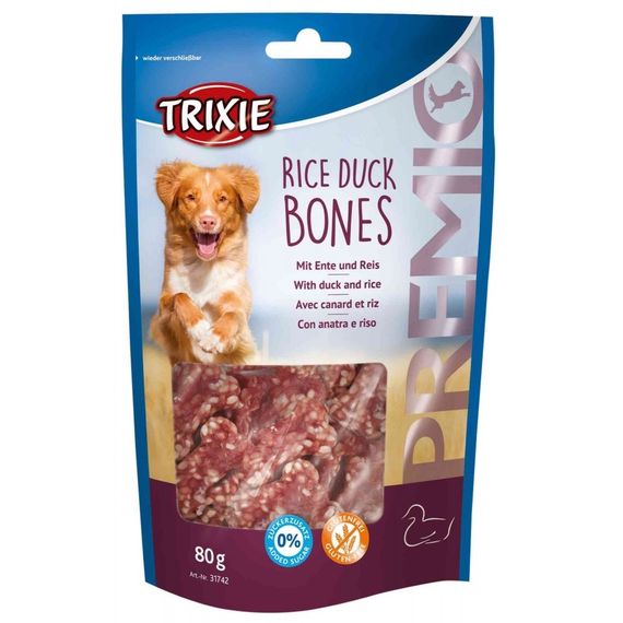 Ласощі для собак з качкою Trixie Premio Rice Duck Bones, 80 гр