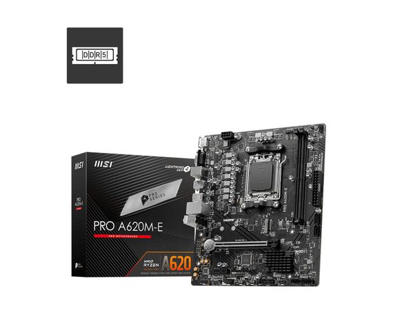 Материнcька плата MSI PRO A620M-E sAM5 A620 2xDDR5 M.2 HDMI D-Sub mATX 911-7E28-014 | Зображення 5