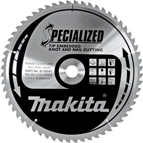 Диск пильный по дереву 355х30 мм 60T Makita Makblade Plus qulet cutting B-09547