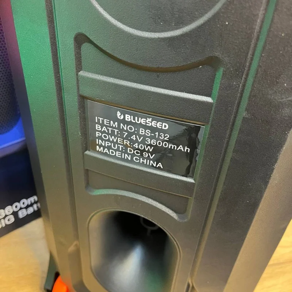 Колонка Bluetooth Wireless Speaker TTD-2821 40 Вт 3600 mAh 31.6×32.3×68.6cм | Зображення 3