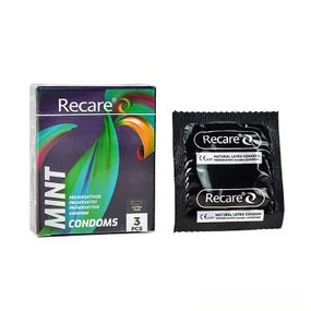Презервативы Holographic Recare Ultra Thin Mint Condoms 3шт, ультратонкие, аромат: мята