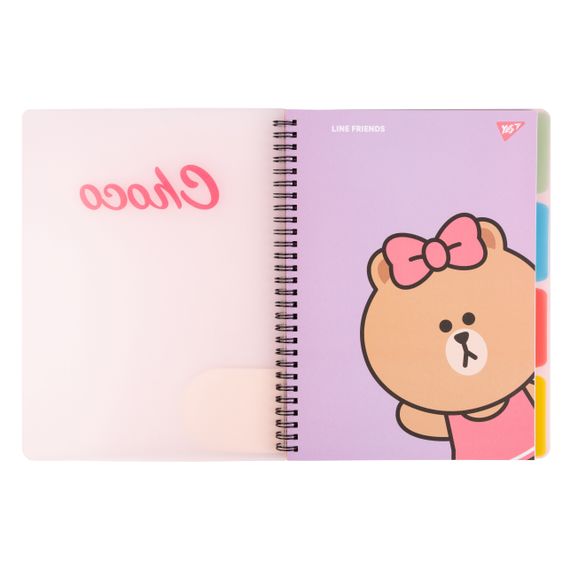 Зошит для записів YES В5 80 арк софт-тач Line Friends Choco (765740) | Зображення 2