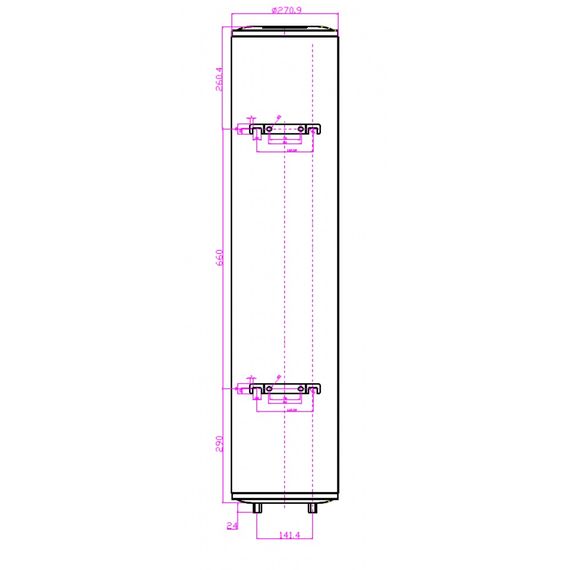 Водонагрівач WILLER Ultra, 2,0 кВт, "мокрий" ТЕН, 50 л, циліндричний, вертикальний, білий (IV50R) | Зображення 8