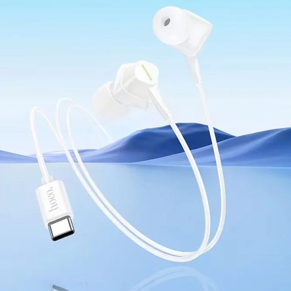 Стерео Наушники Hoco M113 Landy universal (Type-C/1.2m) White | Зображення 1