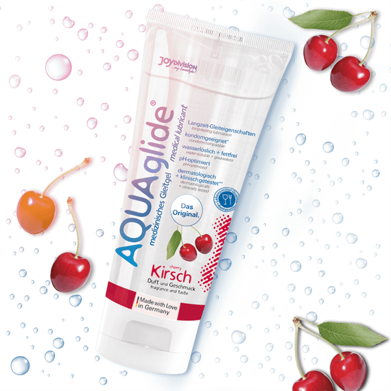 Лубрикант на водній основі з ароматом вишні AQUAglide Cherry , 100 мл | Зображення 1