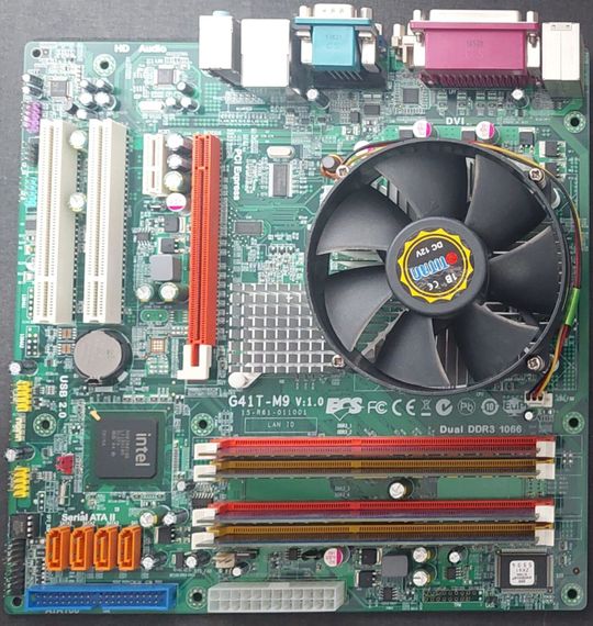 Комплект: Материнська плата Elitegroup G41T-M9 V1.0 / Intel Pentium E5800 (2 ядра по 3.2 GHz) / Intel GMA X4500 Graphics / Socket 775 / 8 GB DDR3 + Кулер б/в | Зображення 6