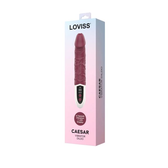 Фалоімітатор з вібрацією Loviss Caeser Vibrator Dildo, реалістичний, 12 режимів | Зображення 5