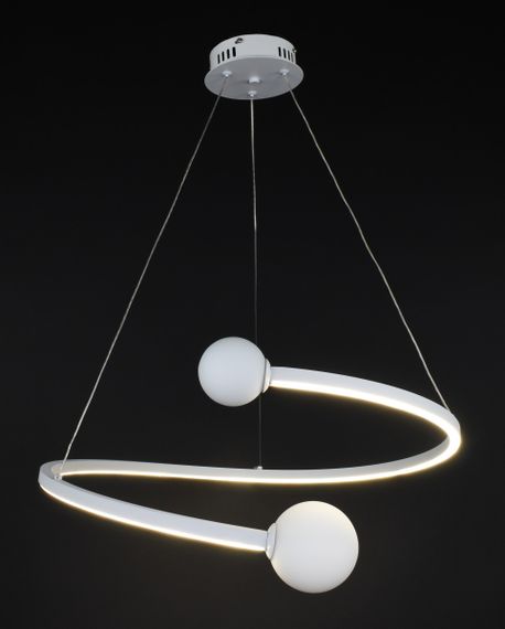 Люстра світлодіодна підвісна LED світильник для квартири на стелю лед 27339 Білий 40-150х60х60 см. | Зображення 3