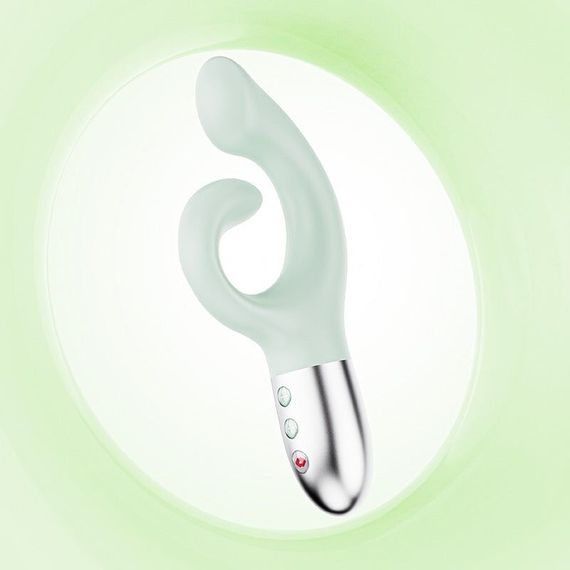 Вібратор-кролик для точки G KISTOY Big G Green, вигнутий відросток, автоматичний підігрів | Зображення 4