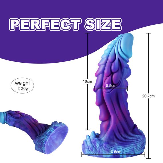 Фантазийный фаллоимитатор Fantasy Art “Blue/Purple” Sex Aura | Зображення 2