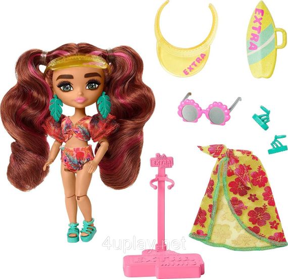 Кукла Барби Экстра Минис Путешествие Пляж Оригинал Barbie Extra Fly Minis Travel Beach Look | Зображення 1