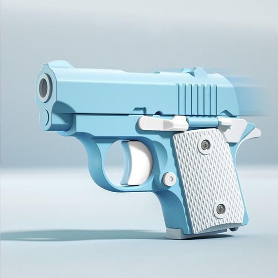 Дитячий іграшковий пістолет-антистрес Blue / White | Зображення 1