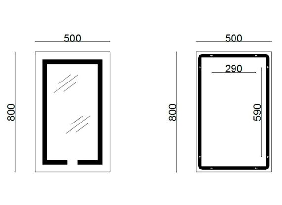 Дзеркало Lidz Kubis з LED-підсвічуванням Touch LD78LF9365080 | Зображення 1