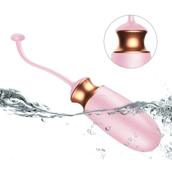Віброяйце - Vibrating Silicone Love Egg Pink, USB, 10 Function, Heating, Voice Control Sex Aura | Зображення 4