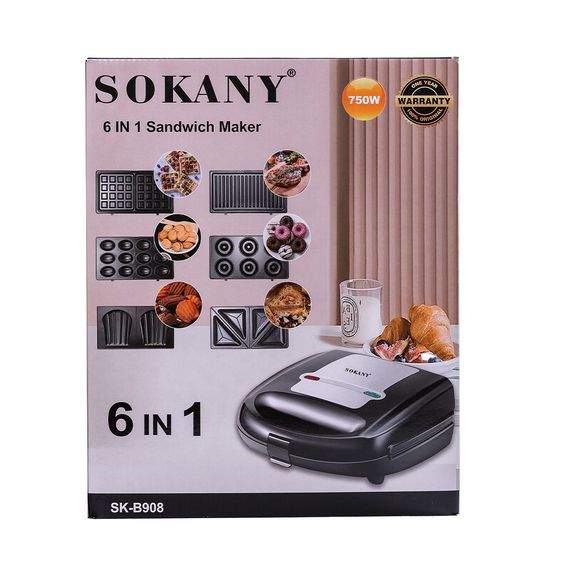 Мультимейкер 6в1 з антипригарним покриттям XPRO SK-B908-6 750 Вт (45763-SK-B908-6_1106) | Зображення 5