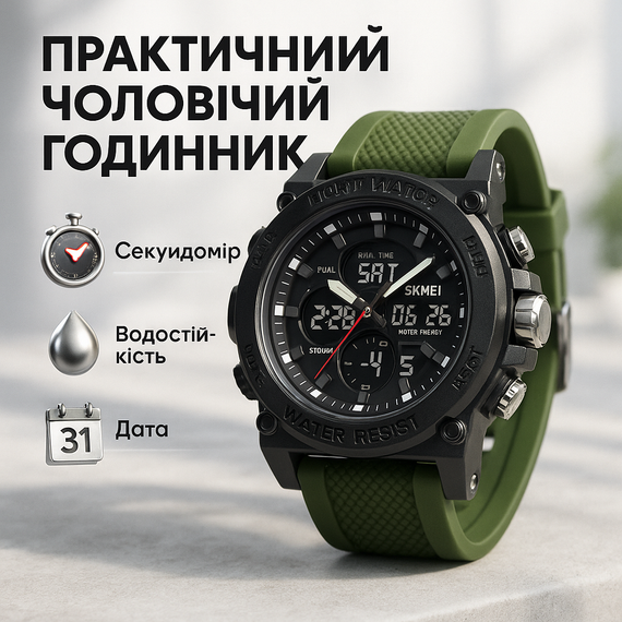 Військовий годинник з батарейкою, Ударостійкий водонепроникний годинник для туризму GD-64