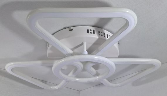 Люстра світлодіодна стельова LED світильник для квартири на стелю лед 25572 Білий 10х56х56 см. | Зображення 4