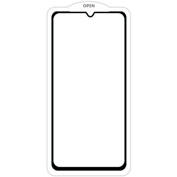 Захисне скло SKLO 5D (тех.пак) для Realme C35 Чорний / Біла підкладка