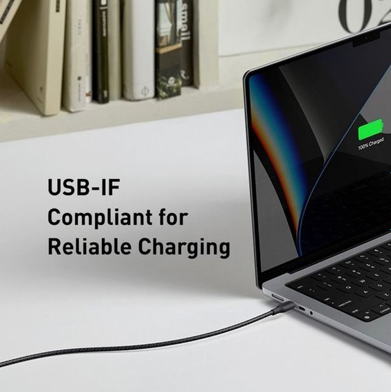 Кабель Anker 544 USB-C to USB-C - 0.9m 140W Bio-Nylon Black | Зображення 6