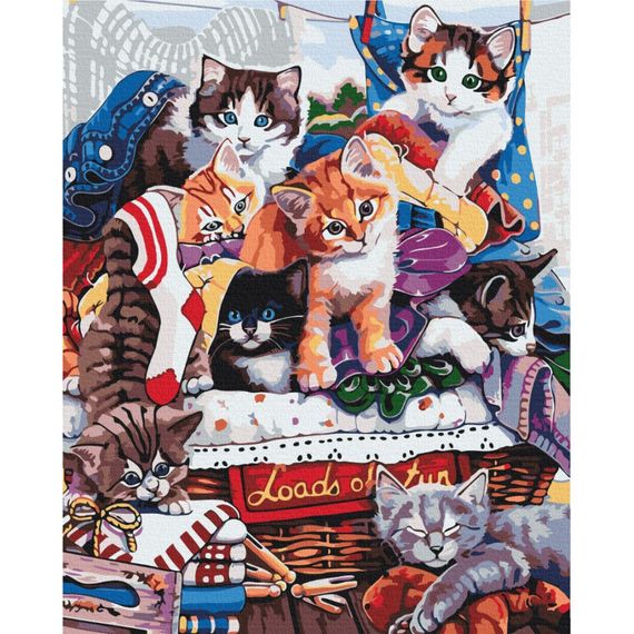 Картина по номерам "Забавные котята" BS51676, 40х50 см