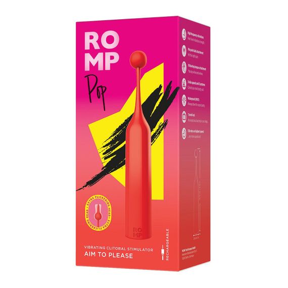 Кліторальний стимулятор Romp Pop, знімна насадка, високочастотний | Зображення 9